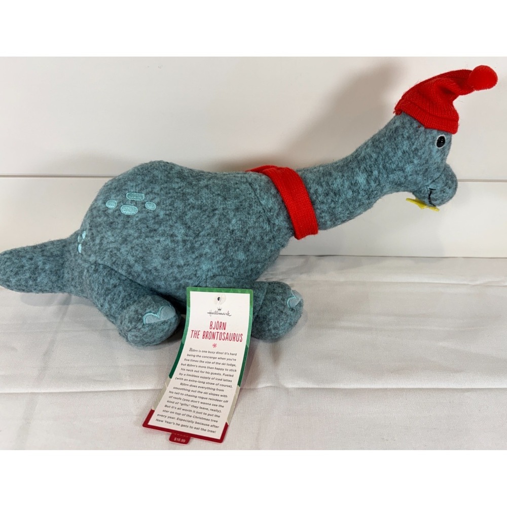 Bjorn the Brontosaurus Dinosaur Plush Hallmark Xmas Toy - 12" Tall New‎ with Tag